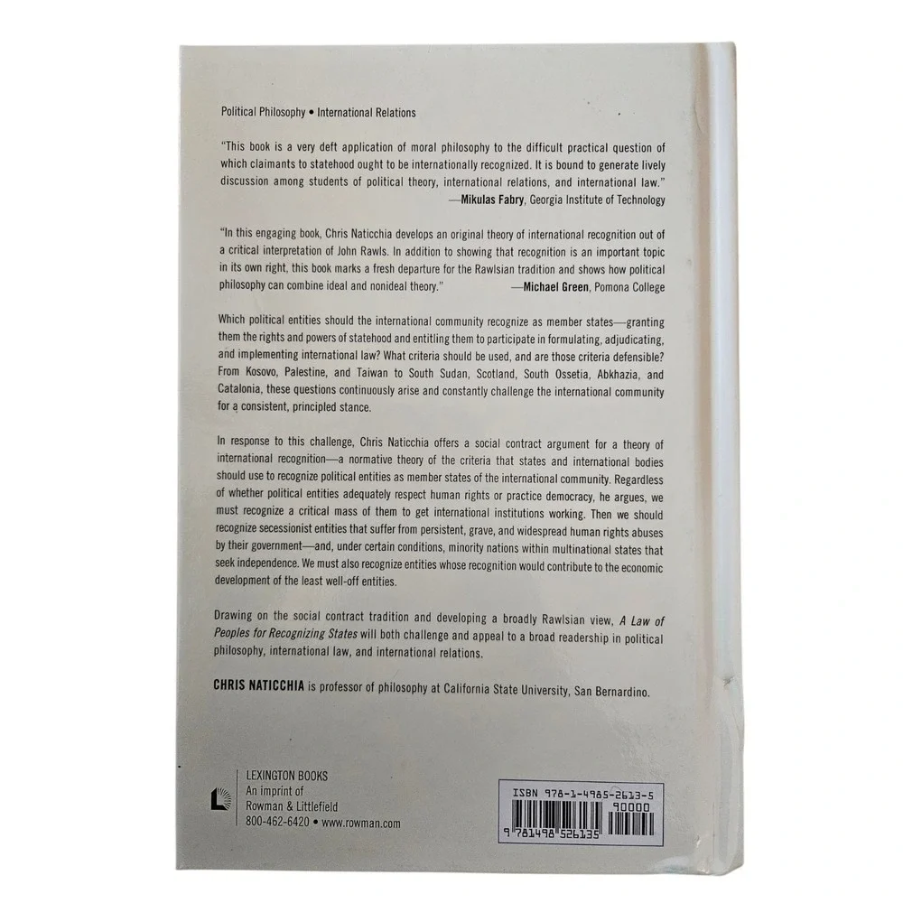 Naticchia, C A Law Of Peoples For Recognizing States:‎ On Rawls...